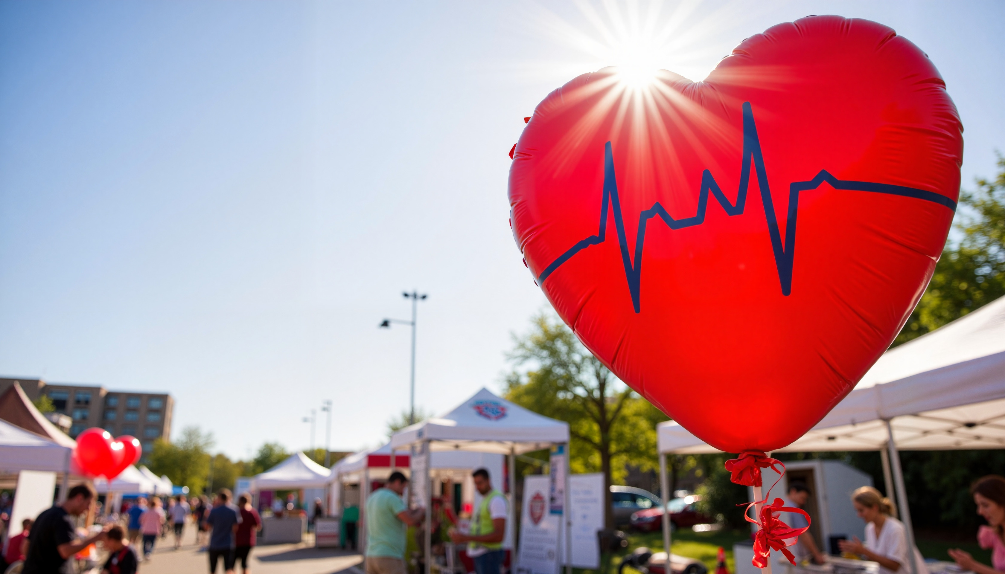 health fair with balloon